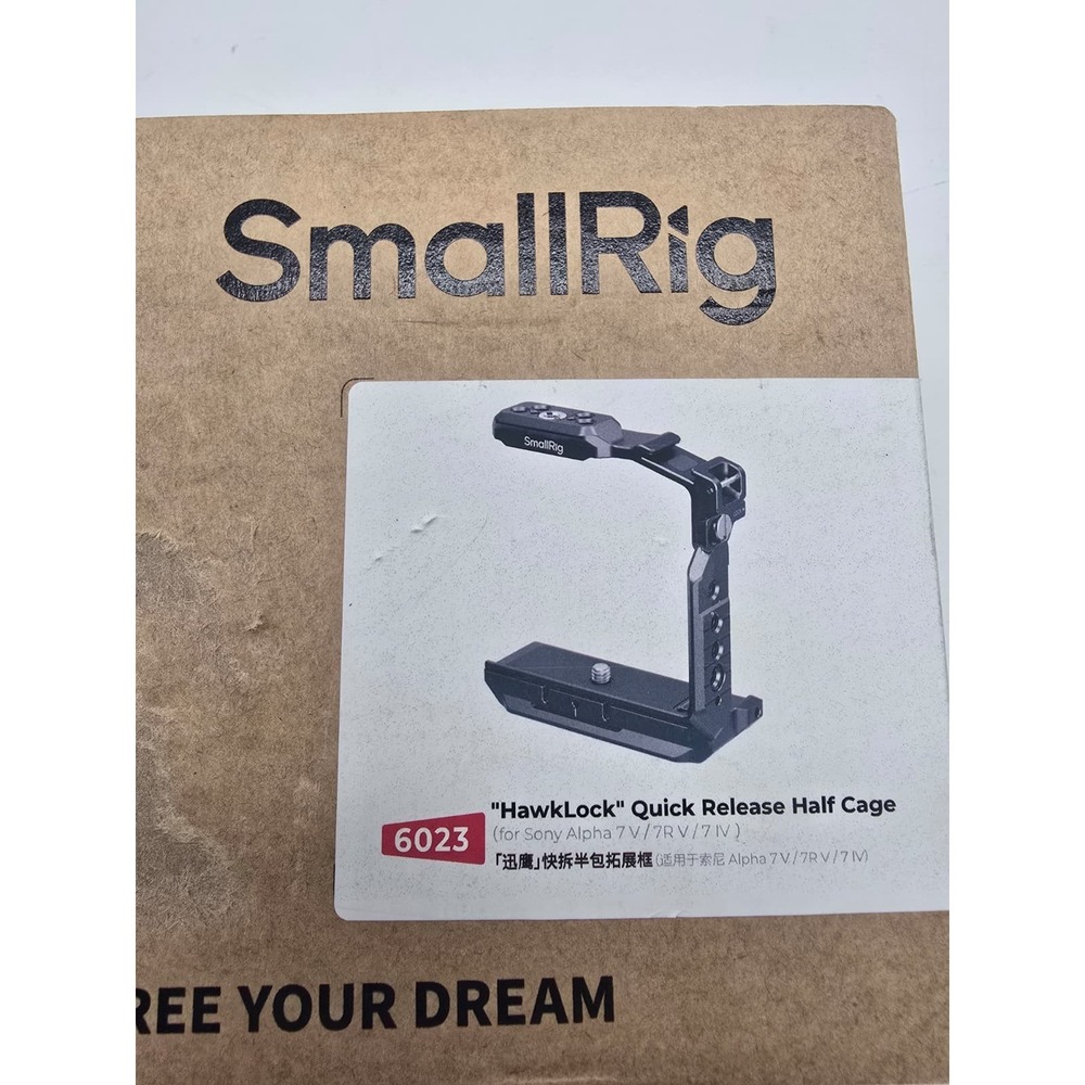 SmallRig 6023 HawkLock Quick Release Half Cage Sony Alpha 7V 7RV 7IV Black Arca